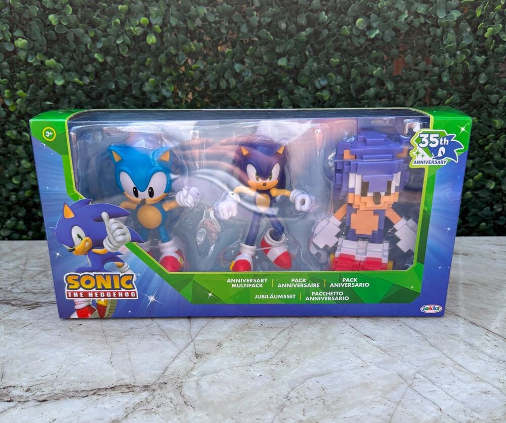 Sonic The Hedgehog 35th Anniversary 4" Action Figure Multipack - 3 Pack